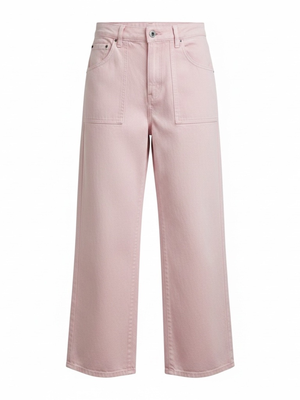 American Eagle Outfitters Wide Leg Jeans in Pale Pink